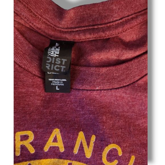 San Francisco California, Souvenir T-Shirt, L, Red, Graphic, Golden Gate Bridge - Picture 3 of 5